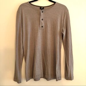 H&M cotton long sleeve henley
